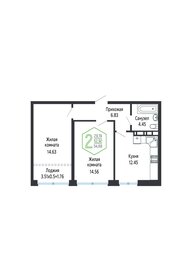 Квартира 55 м², 2-комнатная - изображение 1