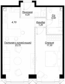 Квартира 57,5 м², 2-комнатная - изображение 1