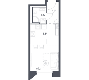 Квартира 24,4 м², студия - изображение 1