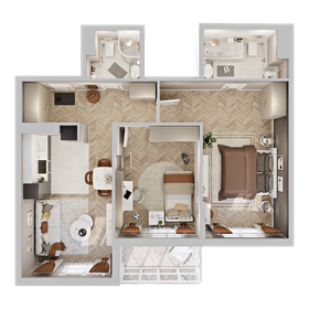 Квартира 70,3 м², 2-комнатная - изображение 3