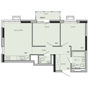 Квартира 51,4 м², 2-комнатная - изображение 1