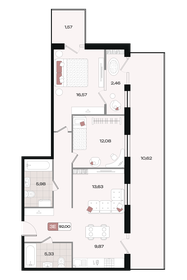Квартира 92 м², 3-комнатная - изображение 1