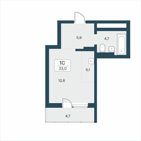 Квартира 33 м², студия - изображение 1