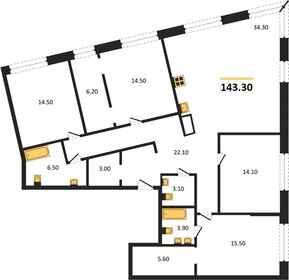 Квартира 143,3 м², 4-комнатная - изображение 1