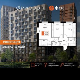 Квартира 60,5 м², 2-комнатная - изображение 1