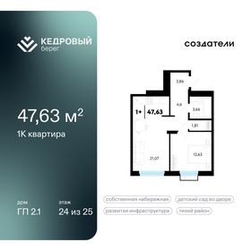Квартира 47,6 м², 1-комнатная - изображение 1