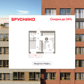 Квартира 36,5 м², 2-комнатная - изображение 1