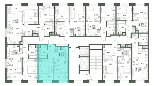 Квартира 39,7 м², 1-комнатная - изображение 2