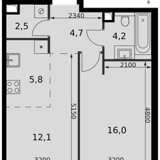 Квартира 45,3 м², 2-комнатная - изображение 2