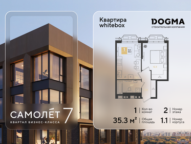 Квартира 35,3 м², 1-комнатная - изображение 1