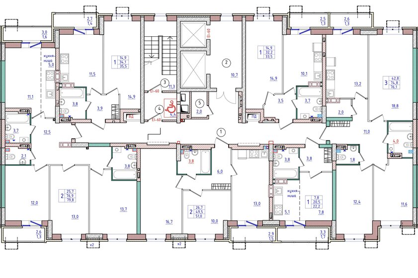 52,2 м², 2-комнатная квартира 5 585 400 ₽ - изображение 28