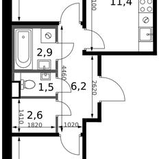 Квартира 49,5 м², 2-комнатная - изображение 2