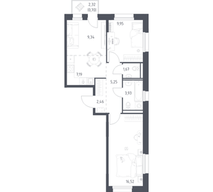 Квартира 57 м², 2-комнатная - изображение 1
