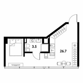 Квартира 30,2 м², 1-комнатные - изображение 1