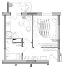 Квартира 35,2 м², 1-комнатная - изображение 2