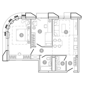 Квартира 66,9 м², 3-комнатная - изображение 2