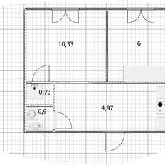 Квартира 22,9 м², 1-комнатная - изображение 2