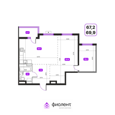 Квартира 67,2 м², студия - изображение 3