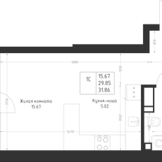 Квартира 31,9 м², студия - изображение 2
