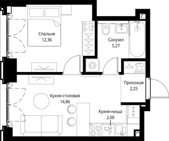 Квартира 36,7 м², 1-комнатная - изображение 2