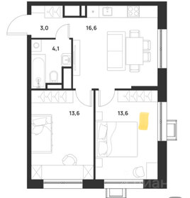Квартира 50,9 м², 2-комнатная - изображение 1