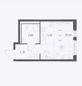 Квартира 21,9 м², студия - изображение 1