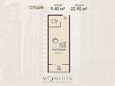 Квартира 22,9 м², студия - изображение 1