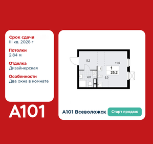 Квартира 25,2 м², студия - изображение 1