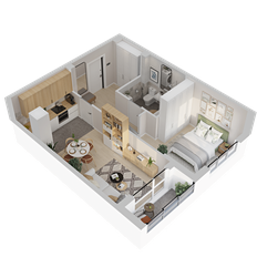 Квартира 43,9 м², 1-комнатная - изображение 5