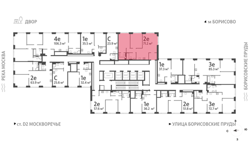Квартира 72 м², 2-комнатная - изображение 2