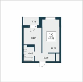 Квартира 40,8 м², 1-комнатная - изображение 1