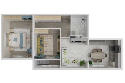 Квартира 63,2 м², 2-комнатная - изображение 1