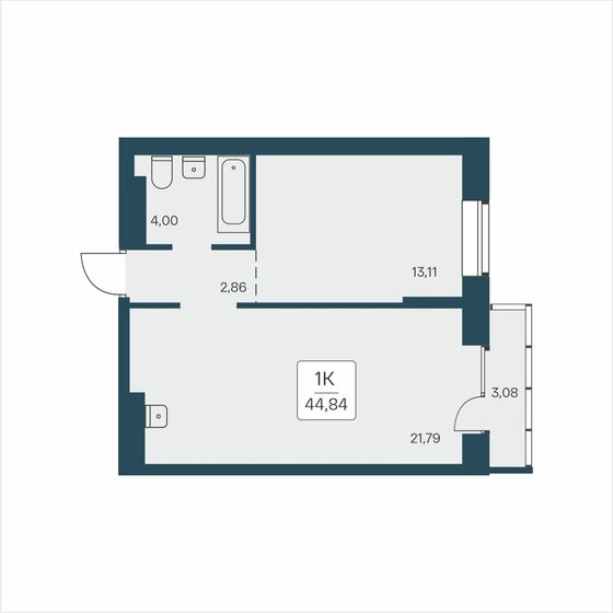 44,8 м², 1-комнатная квартира 8 850 000 ₽ - изображение 1