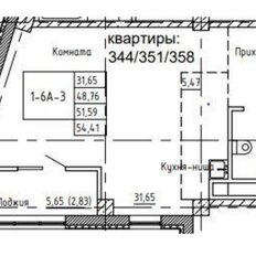 Квартира 54 м², студия - изображение 5