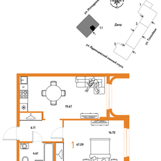 Квартира 47,1 м², 1-комнатная - изображение 2