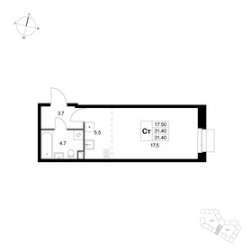 Квартира 31,4 м², студия - изображение 1