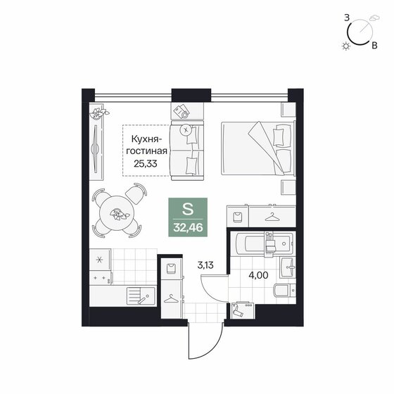 24,9 м², квартира-студия 5 717 800 ₽ - изображение 23