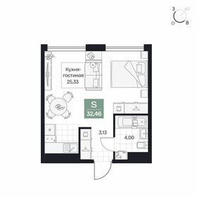 Квартира 32,5 м², студия - изображение 1