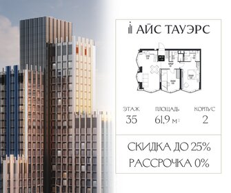 Квартира 61,9 м², 2-комнатная - изображение 1