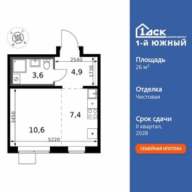 Квартира 26,5 м², студия - изображение 1