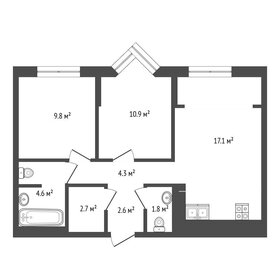 Квартира 53,8 м², 2-комнатная - изображение 1