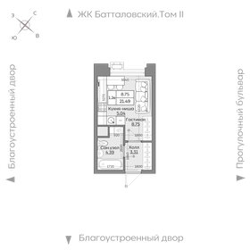 Квартира 21,5 м², студия - изображение 1