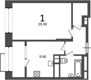 Квартира 40 м², 1-комнатная - изображение 1