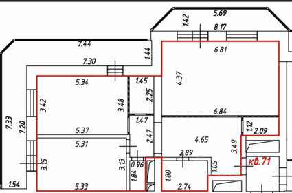 Квартира 94,1 м², 2-комнатная - изображение 1