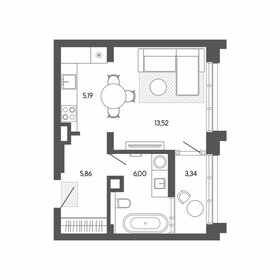 Квартира 33,9 м², студия - изображение 1
