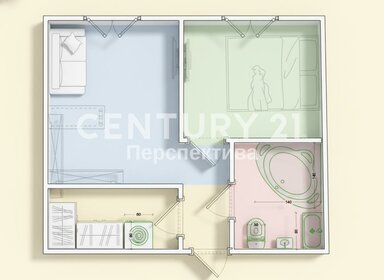 Квартира 41,1 м², 1-комнатная - изображение 1