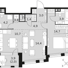 Квартира 60 м², 2-комнатная - изображение 3