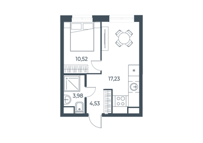 Квартира 36,3 м², 1-комнатная - изображение 1