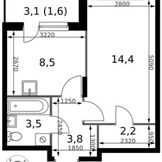 Квартира 34 м², 1-комнатная - изображение 2