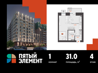 Квартира 31 м², студия - изображение 1